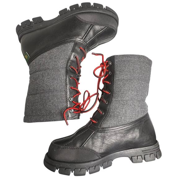 Ralph Lauren Quinlyn Lace Up Rain Snow Boots Womens 7.5 Gorpcore Apres Ski - Picture 2 of 15